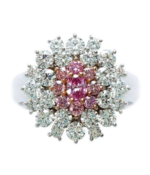 Vivid Pink Diamond Ring